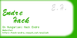 endre hack business card